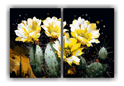 100x75cm Set 2 Lienzos Fotografia Actuales A Cactus Plants I