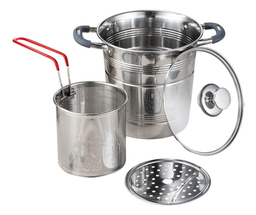 Olla Freidora De Acero Inoxidable Olla Freidora, 5 Litros