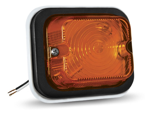 Faro Lateral Camion Cuadrado Ambar Led 12/24v