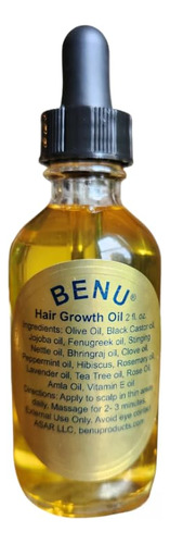 Benu Aceite Para El Crecimiento Del Cabello, 100% Natural Pa