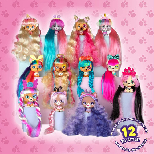 Imagen 6 de 7 de Muñeca Sorpresa Para El Pelo Serie 1 Vip Pets