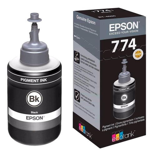 Botella De Tinta Epson Negro 774 Para M105/m205, T774120-al