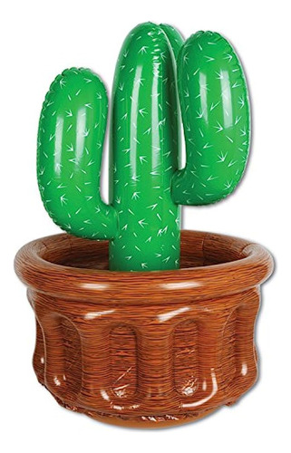 Enfriador De Cactus Inflable Contiene Aprox 24 Latas De 12 O