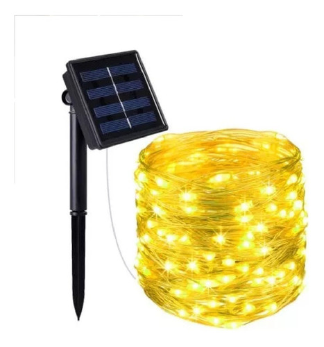 Guirnalda Luciernaga Solar Cálida 12mt 100 Luces Led - Ft