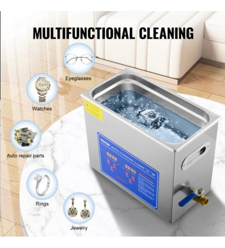 Limpiador Ultrasónico 6l Con Temporizador De Calentador Prof