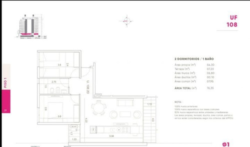 Venta Apartamento 2 Dormitorios, 01 Del Centro