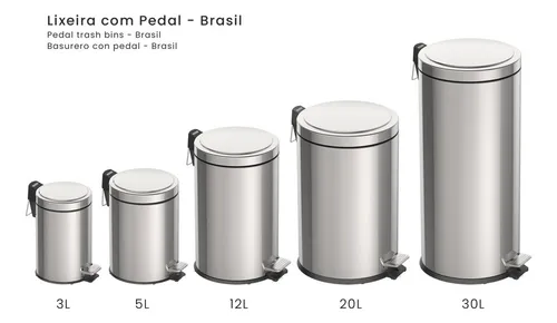 Tacho de basura con pedal 20 litros hotsell