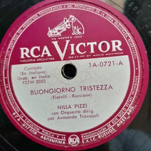 Pasta Nilla Pizzi Orq Armando Trovajoli Rca Victor C93