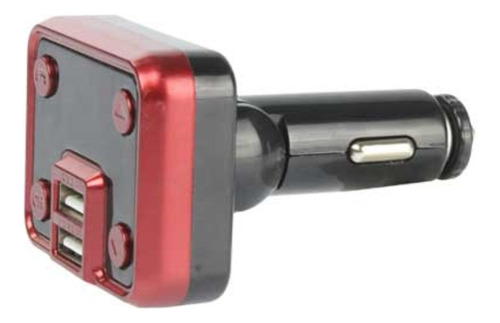 Cargador Bluetooth Para Uso Automovil Carga Rapida Usb Color Negro/rojo