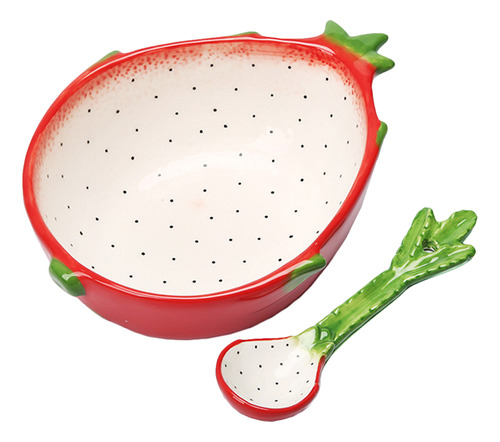 Frutero De Porcelana Cerámica Tazón De Pitahaya Cerámica