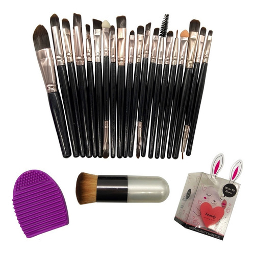 Kit De 23 Brochas Maquillaje Juego Brocha De Cejas Difuminar