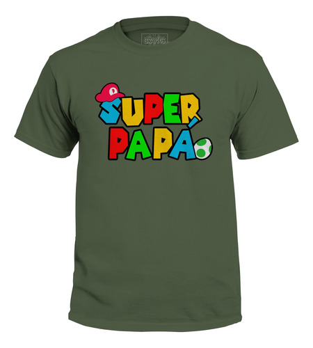 Playera Grapics Super Papa Bros Dia Del Padre Mario Gamer
