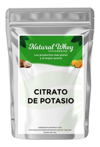 Citrato De Potasio 500 Gr $ 1450