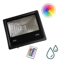 Comprar Foco Led Reflector 50w Rgb Blanco+ Colores C\u002Fcontrol Mas Led