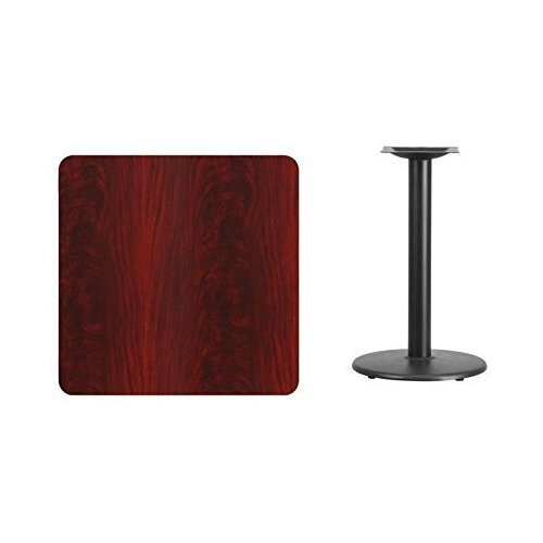 30  Caoba Laminado Table Parte Superior Cuadrado Base Mesa