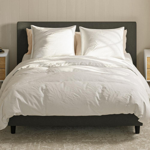 Jogo De Cama 400 Fios Emma Solteiro - (3 Peças) Cor Branco Desenho do tecido Liso