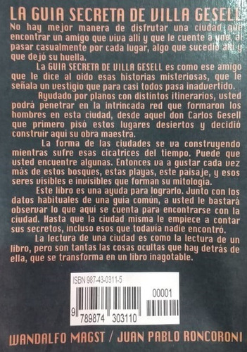 Imagen 2 de 5 de Guia Secreta De Villa Gesell - Magst / Roncoroni - Nuevo