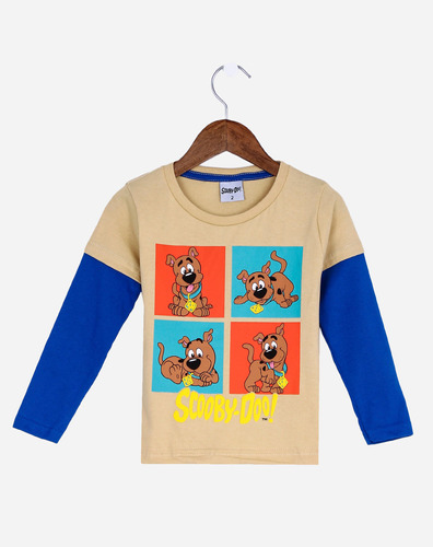 Camiseta Manga Longa Infantil Menino Scooby Doo