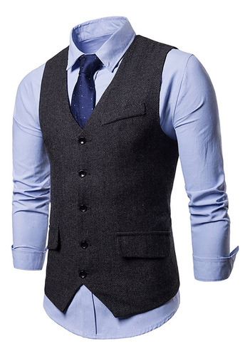 Traje Formal De Esmoquin De Negocios For Invierno, Chaleco,
