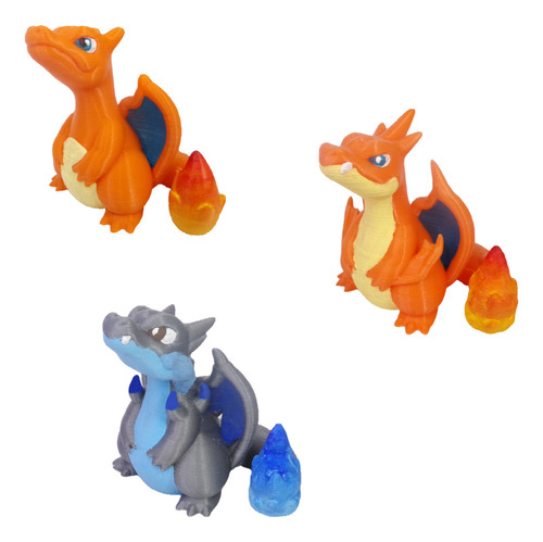 Mega Charizard Figuras Combo Coleccionable 3d Meratori