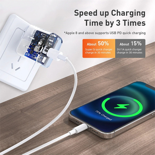 Fonte Carregador Turbo Celular Usb Tipo C Branco 20w Ios