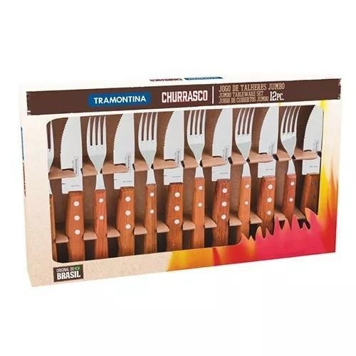 Juego De Cubiertos Asado Tramontina Jumbo 12 Piezas Kirkor