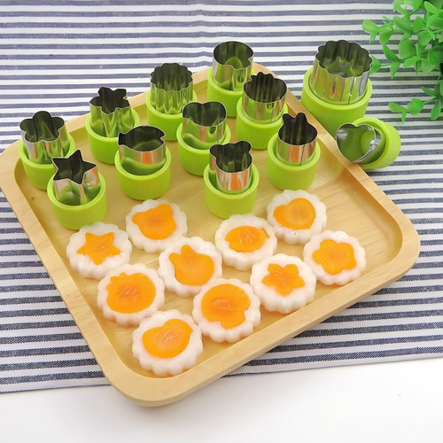 Cofe-by Diy Cortador De Verduras Set De 12 Piezas Flor Estr
