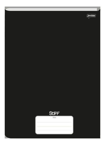 Caderno Brochura 1/4 Capa Dura 80f Stiff Preto Slim - 5 Un