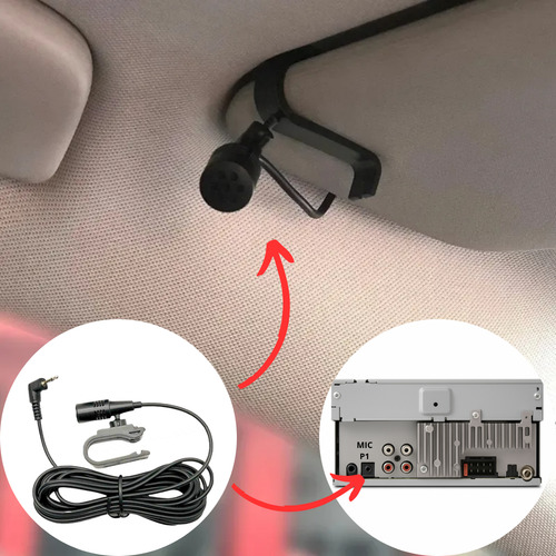 Microfone Com Fio Bluetooth Original Pioneer Entrada P1