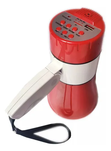 Megáfono Recargable 10w Con Usb/tf Y Sirena Mp-505urb