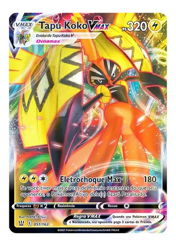 Carta Pokémon Lendário Tapu Koko Vmax Estilos De Batalha