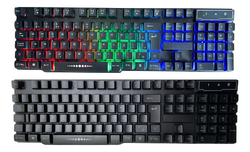 Teclado Gamer Semi Mecânico Led Rgb Abnt2 Usb Pc Ps4 Xbox