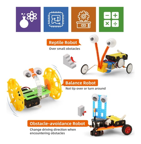 Kit De Robótica Stem Para Niños 6-12 Años, Manualidades De R