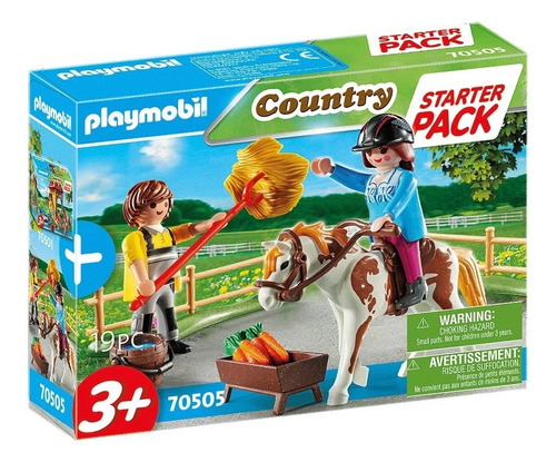 Figura Armable Playmobil Country Granja De Caballos 19 Pc