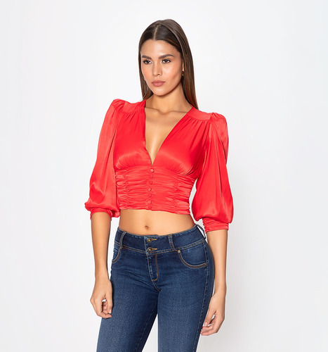 Blusa Studio F S173362c Rojo Prada