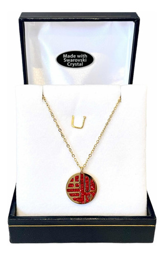 Collar Cisne Swarovski Crystals Swan In Red Hecho En Usa