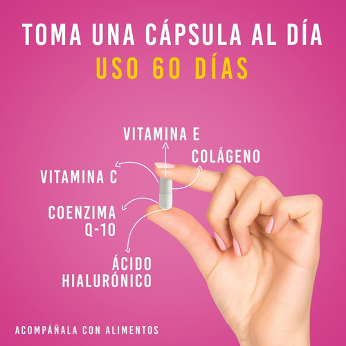 Imagen 3 de 8 de Lifeed Skin Colágeno, Ácido Hialurónico, Q10, Vitamina E Y C