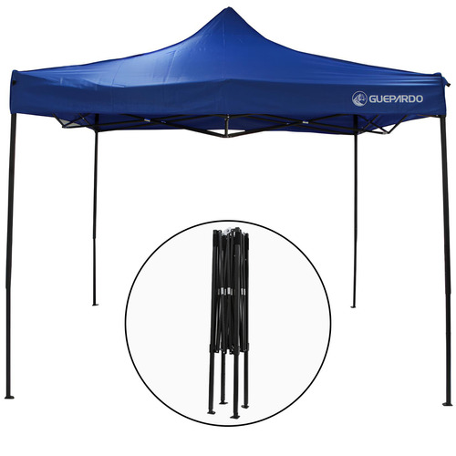 Guepardo bel Pagoda 3x3 tenda gazebo cor azul 2.5 m x 3 m x 3 m