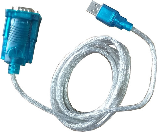 Cable conversor USB-A macho a serial Db09 macho de 1,80 m, color gris
