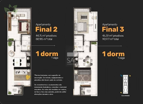 Imagem 7 de 30 de Apartamento Com 1 Dormitório À Venda, 44 M² Por R$ 270.737,23 - Vila Guilhermina - Praia Grande/sp - Ap3039