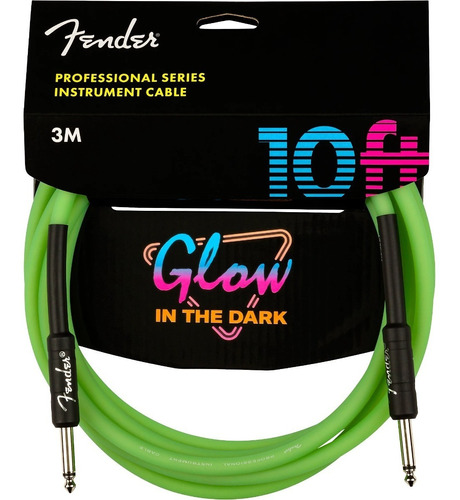Cable Fender Glow In The Dark Verde 3 Metros Fluorescente