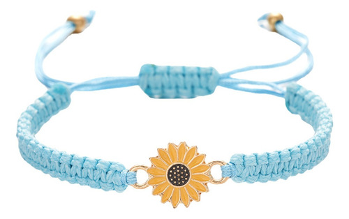 Hermosa Pulsera Girasol Artesanal Colores Verano Flores B089