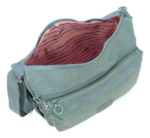 Bolsa Transversal Feminina Versátil E Prática Up4you Cor Azul-claro