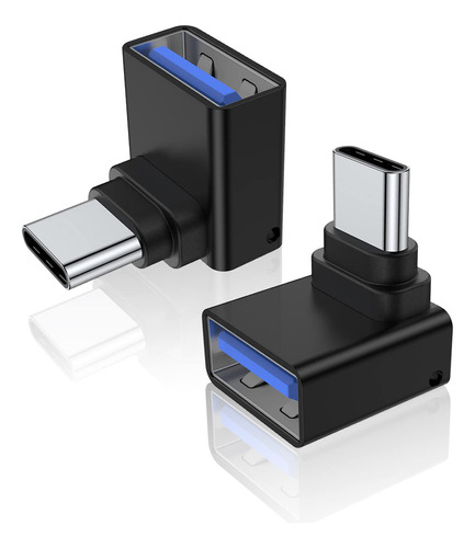 Areme - Paquete De 2 Adaptadores Usb C A Usb De 90 Grados, C