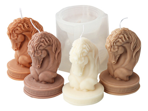 Molde De Silicona Para Vela Con Forma De Cabeza De Caballo,