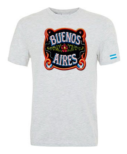 Buenos Aires Fileteado Porteño Remera Spun Adulto/niño