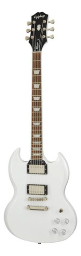 Guitarra eléctrica Epiphone Modern SG SG Muse de caoba pearl white metallic metalizado con diapasón de laurel indio