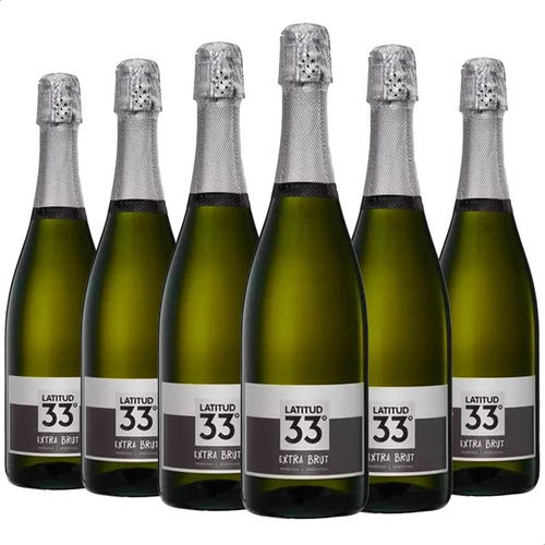 Champagne Latitud 33 Extra Brut Espumante 750ml Caja X6 Pack