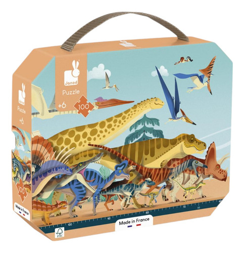 Puzzle Maletín De Dinosaurios Janod