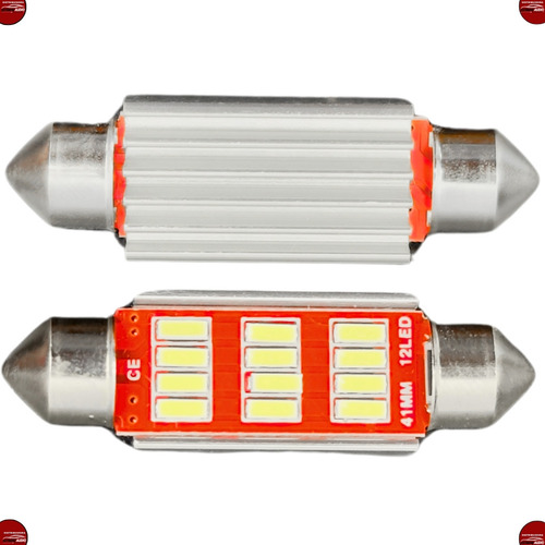 Lâmpada Led Torpedo 41mm Luz De Teto Canbus 6000k 10w 10 Uni